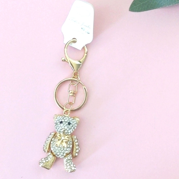 2 For $25 | CRYSTAL Teddy Bear Keychain  | Brand New - Picture 3 of 4